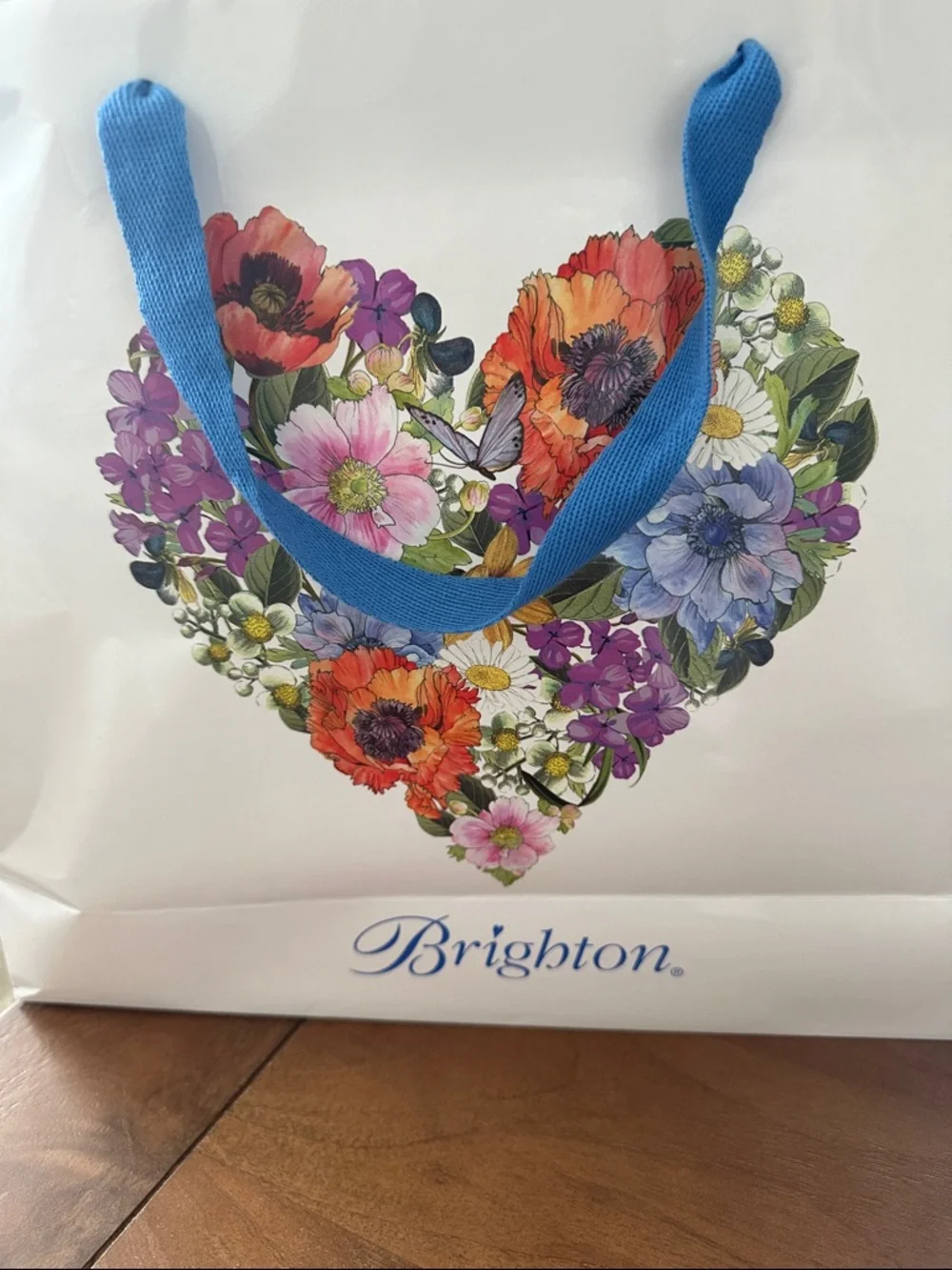 NWT Brighton Beige Canvas Tote with Colorful Embroidered Butterfly - Picture 10 of 10